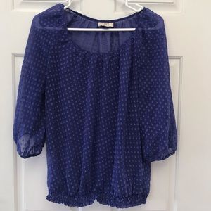 Sheer 3/4 length blouse